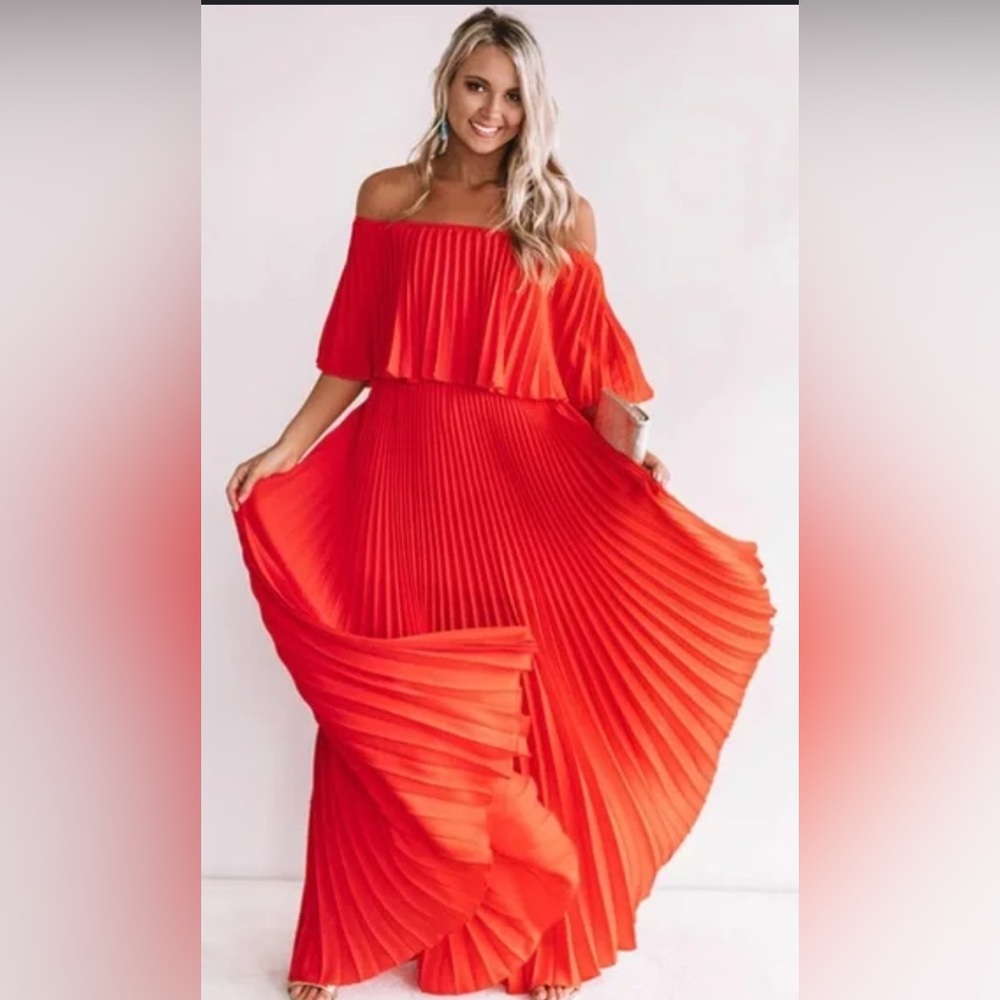 Altar'd State Vibrant red Maxi Dress